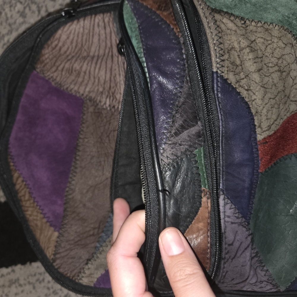 Vintage Y2K 80s/90sPatchwork Leather Backpack FOR SALE ONLY NO TRADES - Picture 4 of 6